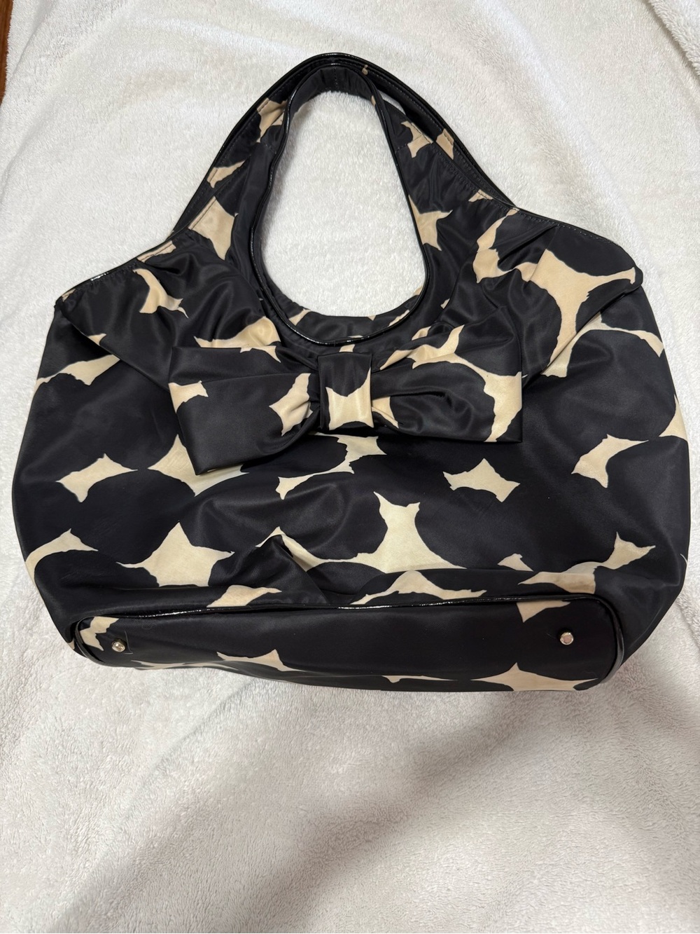 Kate Spade Black Cream Floral + Bow